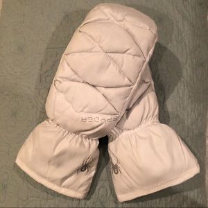 BRAND NEW Spyder Down Quilted White Mittens